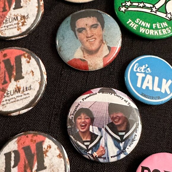 LOT of 16 Vintage Buttons - Rock - Political - Message - Advertising - Picture 9 of 10